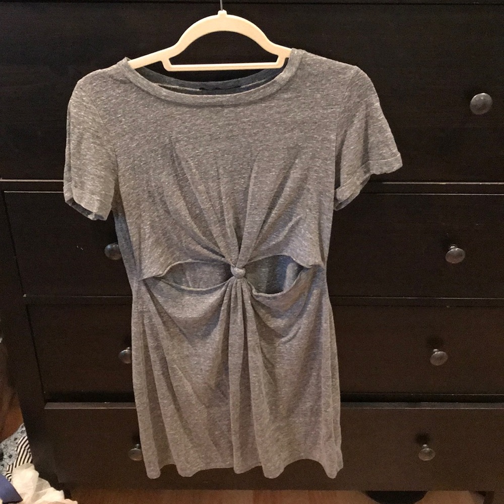 Gray T-shirt dress